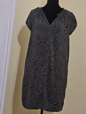 GAP Olive Green Printed Shift Dress